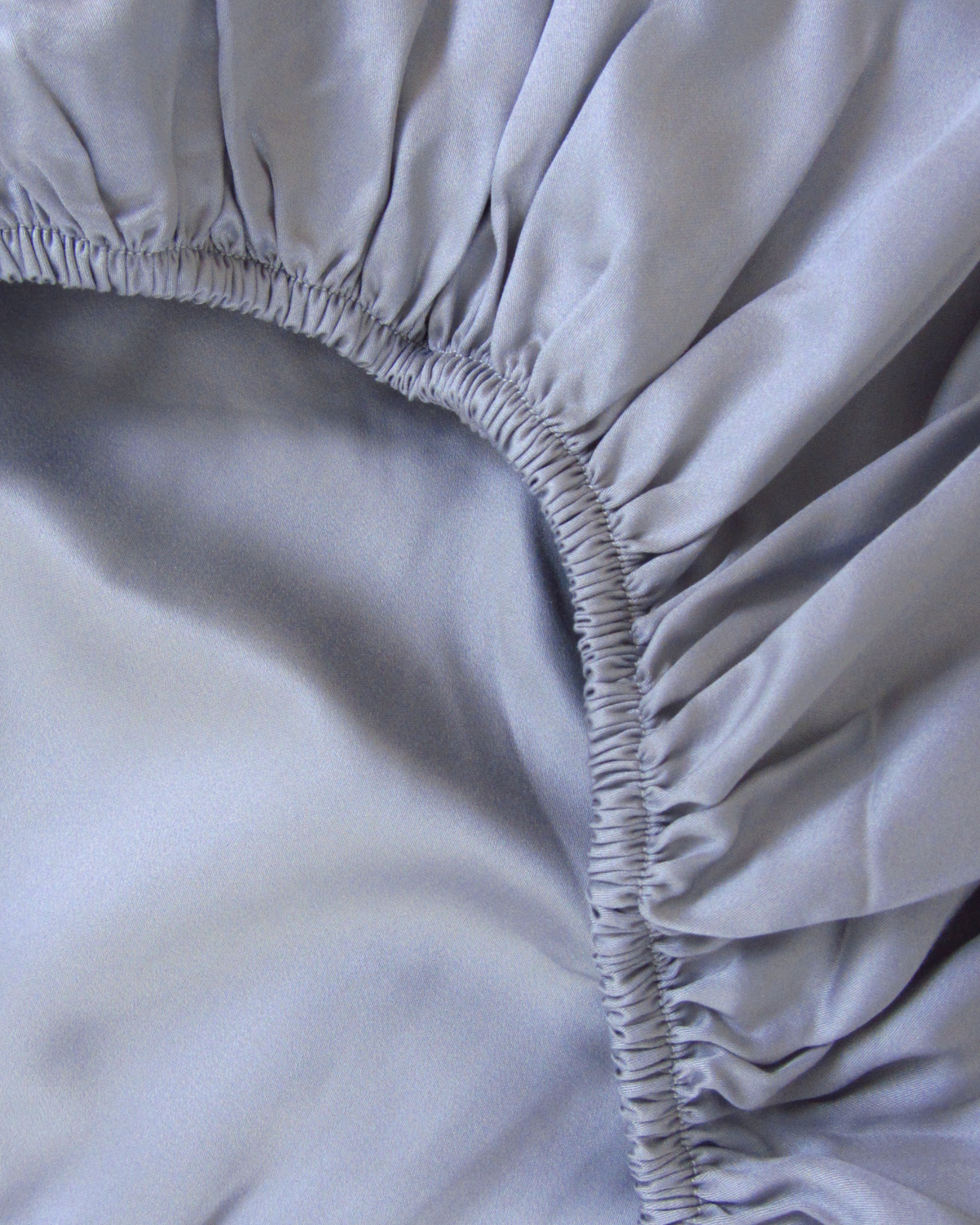 Tencel Fitted Sheet - Silver Blue